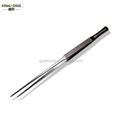 China GREENOSIS Quality Aquarium Sustainable Maintenance Plants Kit Black Carbonized Straight Tweezer for Live Plants Grass for sale