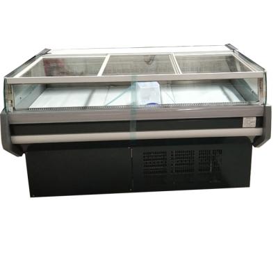 China Single-temperature meat and food display refrigerator with glass door showcase use for supermarket, restaurant and butcher for sale