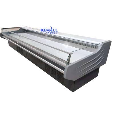 China Single-temperature 2000mm supermarket restaurant meat display refrigerator equipment for beef fish pork for sale