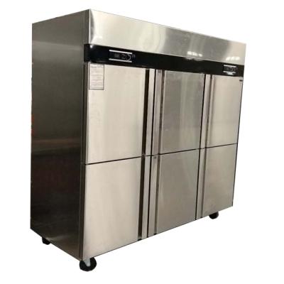 China Double-temperature Stainless Steel Commercial Upright Kitchen Refrigerator Double Temperature for sale