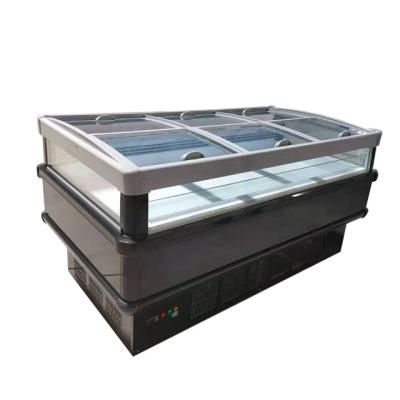 China Single-temperature 2 meter length compressor build in sliding glass door lowest temperature frozen food display freezer for sale