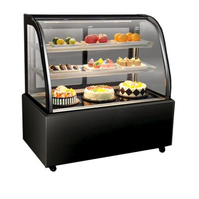 China Refrigerated Single-Temperature Bakery Display Cake Cabinet Cake Showcase With Stainless Steel Base for sale