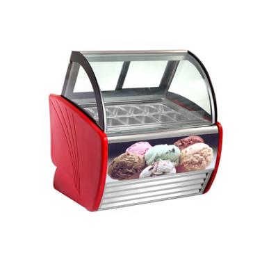 China Single-Temperature Dessert Shop Ice Cream Display Freezer /Gelato Hard Ice Cream Showcase Freezer for sale