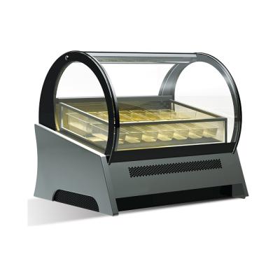 China Mini Single-temperature Ice Cream Display Fridge Counter Top Ice Cream Freezer for sale