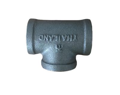 China Industry Heavy Duty Hot Dipped Galvanized / Black Malleable Iron Pipe Fitting Tee for sale