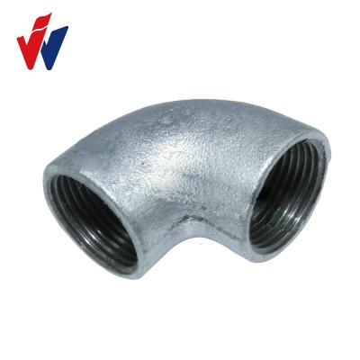 China Joining Lines No. 2 Elbow Plain Two Time Pipe Fig 1090 baked galvanized malleable ironpipe fittings for sale