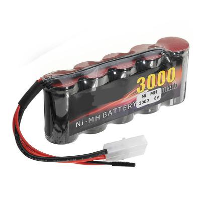 China Toys 6V 3000mAh NiMH Rechargeable Battery Pack FUTABA Plug For RC Servo Transmitter for sale