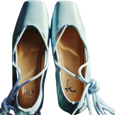 China Fashion Premium Leather High End Ladies Goat Flat Sport Shoes Fashion Flat Girls Ballet Dance Shoes for sale