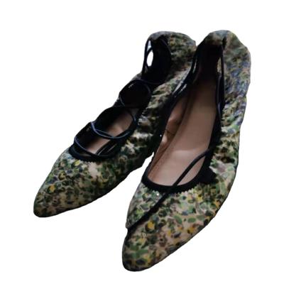 China Fashion high-end high-end ladies fabric print flat sports shoes fashion flat girls ballet shoes for sale