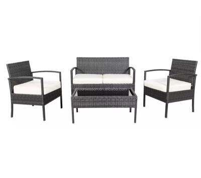 China Modern 4 Pcs KD Rattan Chair Set for sale