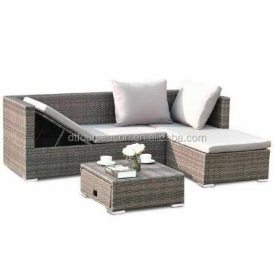 China Garden Wicker Rattan Sofa Furniture Set 3PCS Set for sale