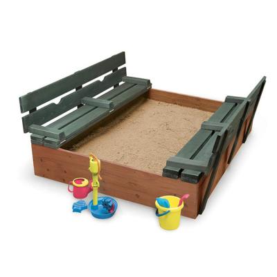 China Beach Tool Toys Wooden Kids Boat Sandbox Sandbox With Sun Shade For Kids for sale