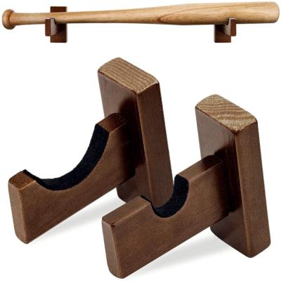 China Best Modern Baseball Bat Wall Mount For Horizontal Display Solid Wood Handmade for sale