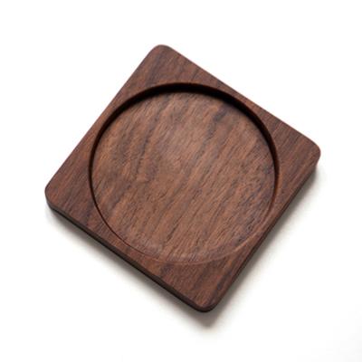 China Viable High Quality Manufacturer Custom Wood Slice Wood Coaster With Laser Engraving Logo for sale