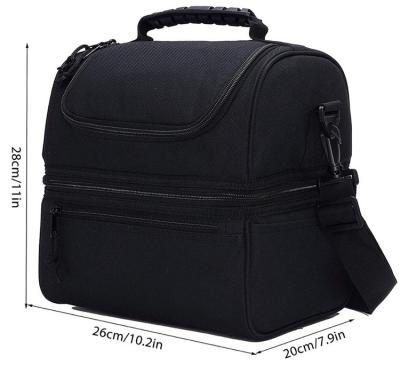 China Factory Supply Hot Sale Insulated Lunch Bag Black Lunch Box Insulation Bag for sale