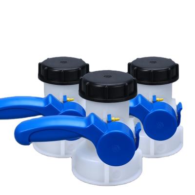 China Garden Accessories 1000L IBC Tank Water Hose Adapter DN50 Butterfly Valve Container Outlet Check Tool for sale