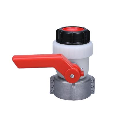 China Garden Water Connectors 1000L IBC Reservoir Acid And Alkali Resistant Ball Valve DN60 80mm for sale