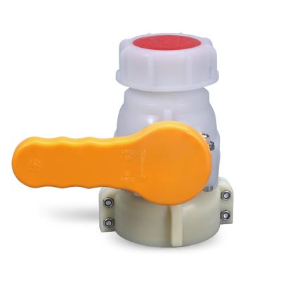 China IBC Safety Tote Water Drain Tank Adapter Ball Valve General Food Grade PP Material DN50 2