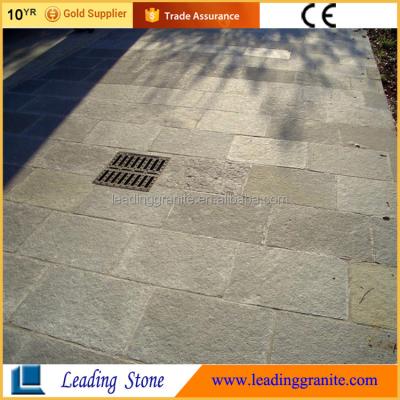 China Flooring sheets in flamed natural stone honed non-slip surface floor tile for sale