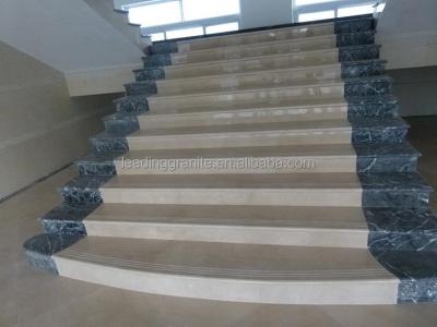 China Residential Travertine Stair Treads Outdoor Internal Staircase for sale