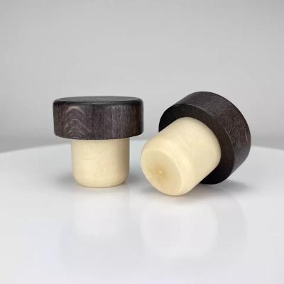 Chine Bouteille en verre Bouchons de vin naturels Couverture en bois non rechargeable à vendre