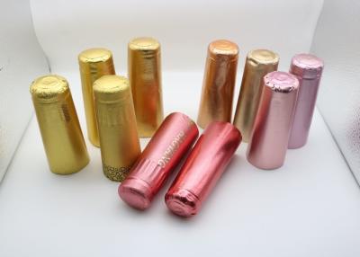 China La cápsula de aluminio vacía modificada para requisitos particulares de la botella de Champagne Wine Beer Glass Shrink del vacío con las cápsulas de la hoja del sello etiqueta la impresión en venta