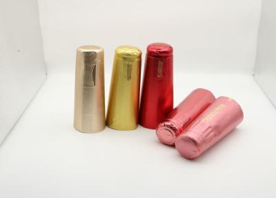 China Champagne Aluminium Foil Capsules para los casquillos del encogimiento de la botella del vino espumoso y de la vodka en venta