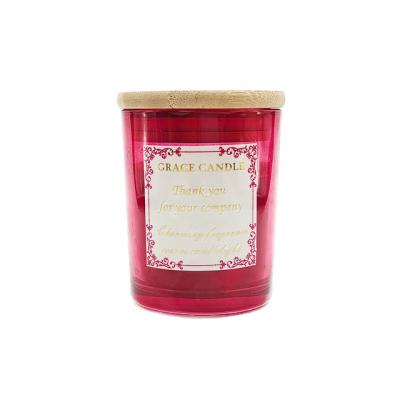 China A08T Colorful Flame Factory Wholesale Clear Glass Scented Candles With Luxury Custom Stickers Can Be Used For Religious Activities for sale