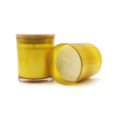 China Luxury Gift Customized Products Gold Color Repeatable Warm Scented Soy Scented Glass Jar Candles In Bulk for sale