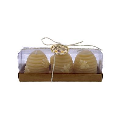 China H21 Hotel and Resort Natural Beeswax Making Honeycomb Shape Craft Candle Gift Set for sale