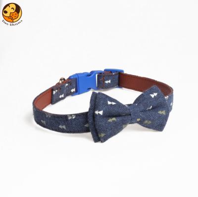 China 2021 Delicate Design Padded New Arrival In Common Multi Color Pet Cat Dog Bow Tie Collar With Bell for sale