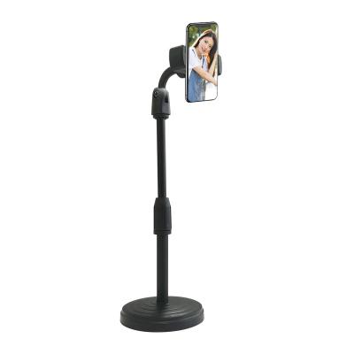 China Mobile Phone Live Broadcast Triangle Disc Folding Bracket Lazy Portable Rotating Desktop Telescopic Lifting Eco-friendly for sale