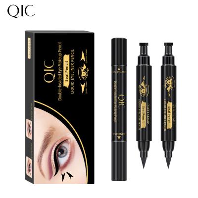 China Quick-drying waterproof left and right eyeliner2wingSeal support of head eyeliner makeupQICDouble seal waterproof border for sale