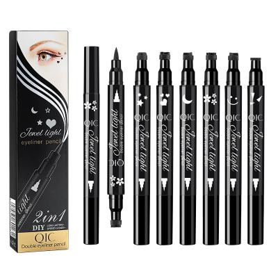 China QICPattern Waterproof Beautifying Seal Eyeliner Quick-Drying Do Not Smudge Double-Headed Eyeliner for sale