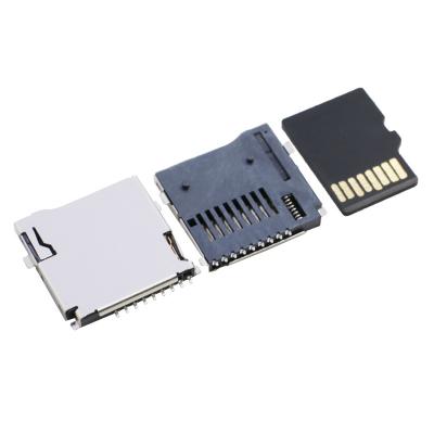 China External Micro Card Jack Automotive Push Push SD TF Card Connector Solder Holder For Laptop PCB SMD P/N102010052 for sale