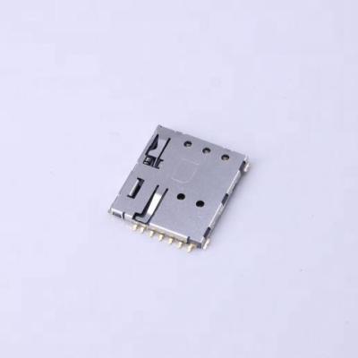 China Hot Selling SUS 7Pin H1.37 Nano SIM Card Holder Push Type Card Slot Connector for sale