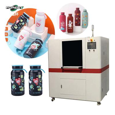 China Digital Inkjet Printer Cylindrical UV Printer Glassware Plastic Bottle  Printing Machine Use KCMY+W+V for sale