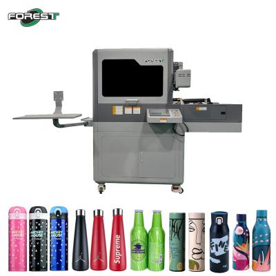 China Double-Station Cylinder UV Printer Metal Cans Thermos Cup Bottle Glass UV Printer Round Digital Printing Machine for sale