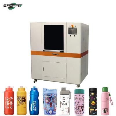 China 360 graden roterende UV-printer Digitale cilinderdrukmachine Aluminium drank blikken drukmachine Te koop