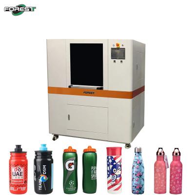 China 360 graden inkjetprinter voor plastic flessen Rotary UV printer voor plastic bekers Glasflessen Te koop