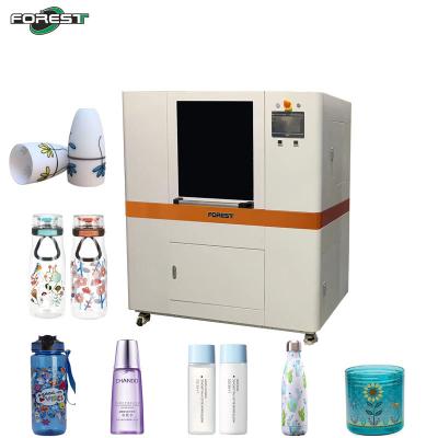 China Kanendruckmaschine Wein Rundflasche Drehdruckmaschine UV-Zylindrischer Digitaldrucker zu verkaufen