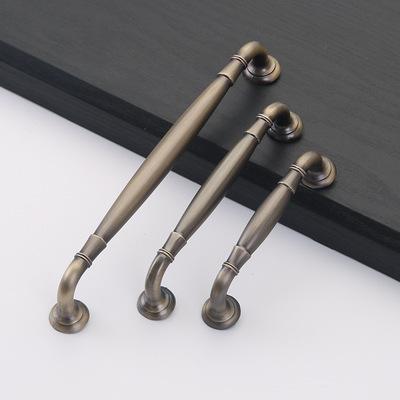 China Durable European style wardrobe handle green bronze zinc alloy hardware antique accessories small furniture handle door handle for sale