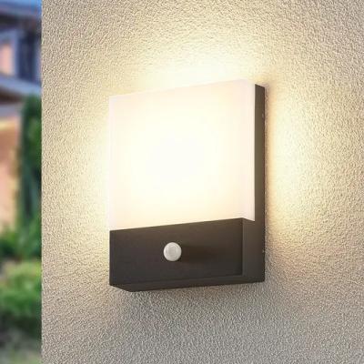 China Aluminum Wall Mounted Number Motion Sensor Polycarbonate IP44 Outdoor Flat Surface Lamp Led for sale