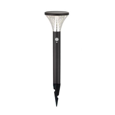 China Outdoor Garden Landscape 3000K 6000K Circular Cone Led Solar Stake Light For Lawn for sale