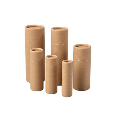 China Recycled Materials Plain Brown Kraft Beverage Paper Box Wine Round Cylinder Cardboard Beer Box For Flowers for sale