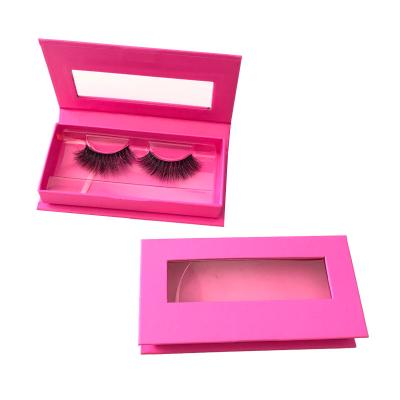 China High Quality Recycled Magnetic Lash Box Cluster Eyelashes Kraft Materials Cardboard Paper Box With Clear Window for sale