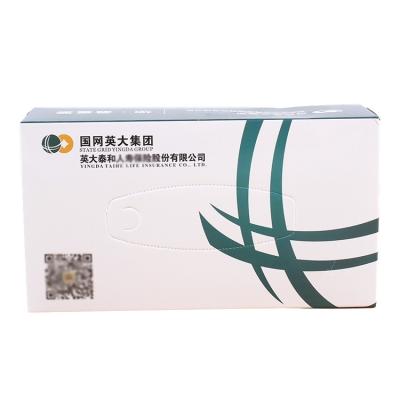 China Custom Printing Recycled Materials Cardboard Tissue Box Tissue Paper Packaging Box For Restaurant for sale