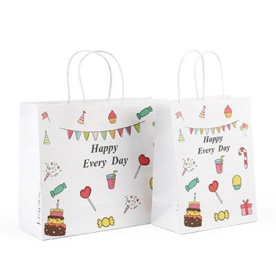 China Recyclable Take Out Bag Eco Friendly Recyclable Restaurant Tote Fast Food Bread Packaging Paper Bag For Food for sale