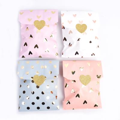 China Recyclable Cute Printed Customized Small Craft Food Cake Cookie Candy Paper Bag for sale