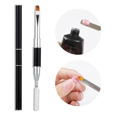 China NAIL 1Pcs 2 in 1 UV Gel Nail Sweep Double Heads Gel Acrylic Brush Tool Manicure Tip Extension Builder Scraper for sale